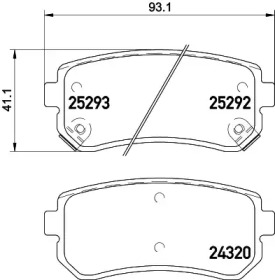 Комплект тормозных колодок PAGID T2138