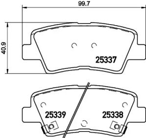 Комплект тормозных колодок PAGID T3139