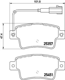 Комплект тормозных колодок PAGID T2168