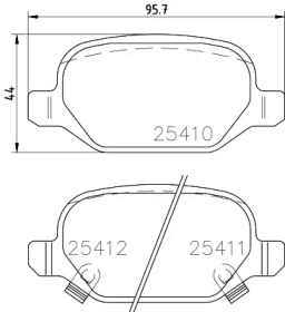 Комплект тормозных колодок PAGID T2487