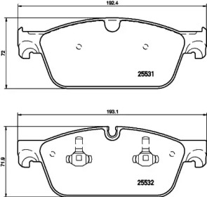 Комплект тормозных колодок PAGID T2177