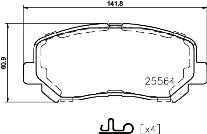 Комплект тормозных колодок PAGID T2466