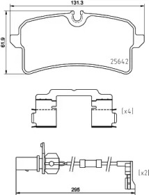 Комплект тормозных колодок PAGID T2485