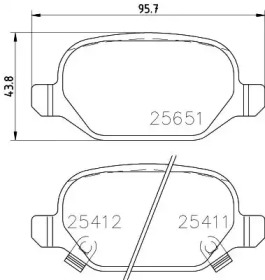 Комплект тормозных колодок PAGID T2233