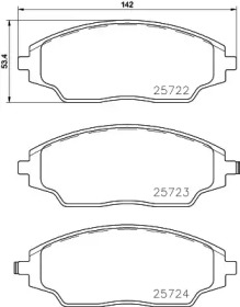 Комплект тормозных колодок PAGID T2409