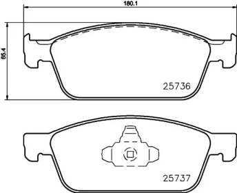 Комплект тормозных колодок PAGID T2262