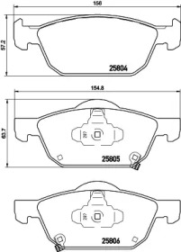 Комплект тормозных колодок PAGID T2319