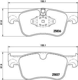 Комплект тормозных колодок PAGID T2291