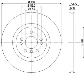 Тормозной диск PAGID 55604HC