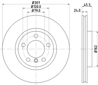 Тормозной диск PAGID 55756HC