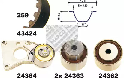 Ременный комплект MAPCO 23424