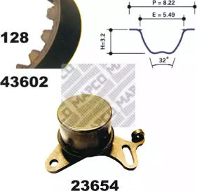 Комплект ремня ГРМ MAPCO 23602