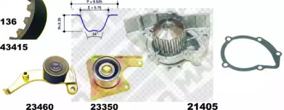 Комплект водяного насоса / зубчатого ремня MAPCO 41415