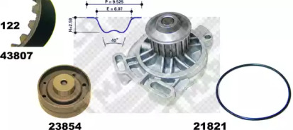 Комплект водяного насоса / зубчатого ремня MAPCO 41807
