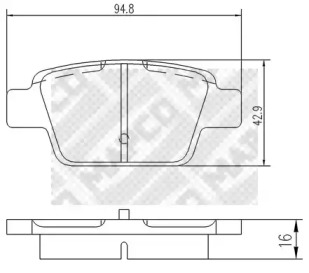 Комплект тормозных колодок MAPCO 6730