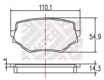 Комплект тормозных колодок MAPCO 6763