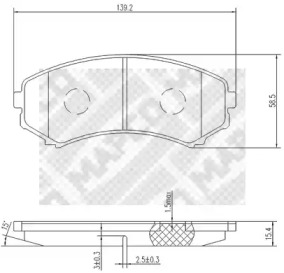 Комплект тормозных колодок MAPCO 6785