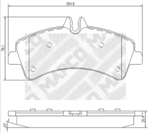 Комплект тормозных колодок MAPCO 6799