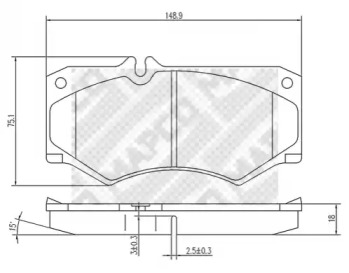 Комплект тормозных колодок MAPCO 6828