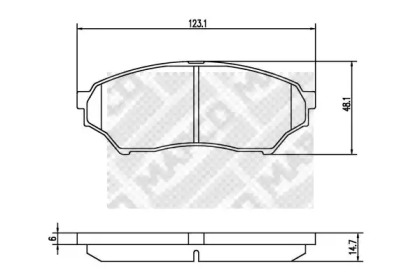 Комплект тормозных колодок MAPCO 6850