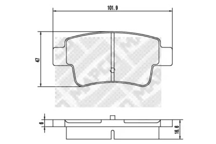 Комплект тормозных колодок MAPCO 6882