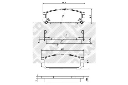 Комплект тормозных колодок MAPCO 6897