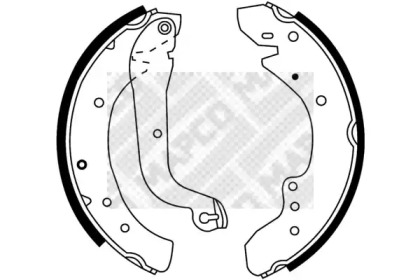 Комлект тормозных накладок MAPCO 8024