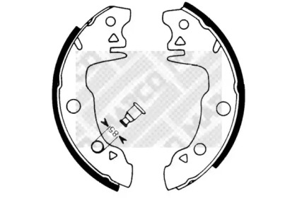 Комлект тормозных накладок MAPCO 8118