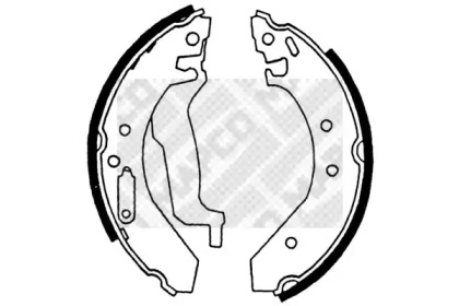 Комлект тормозных накладок MAPCO 8511