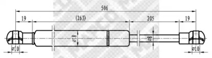 Газовая пружина, капот MAPCO 91403