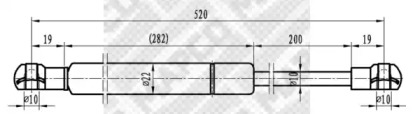 Газовая пружина MAPCO 91573