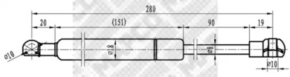 Газовая пружина MAPCO 91801