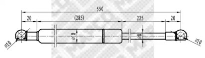 Газовая пружина MAPCO 91900