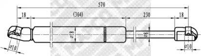 Газовая пружина MAPCO 91929