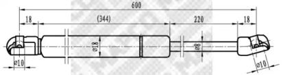 Газовая пружина MAPCO 91950