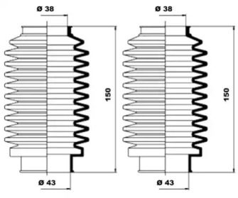 Комплект пыльника MOOG K150003