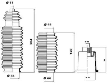 Комплект пыльника MOOG K150043