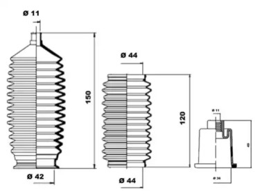 Комплект пыльника MOOG K150266