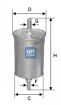 Топливный фильтр UFI 31.848.00