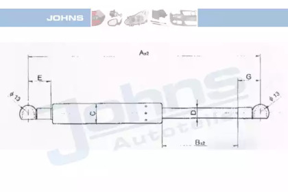 Газовая пружина JOHNS 55 53 95-92