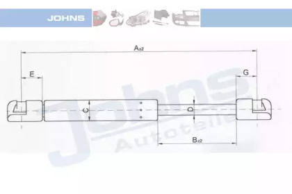 Газовая пружина JOHNS 57 06 95-91