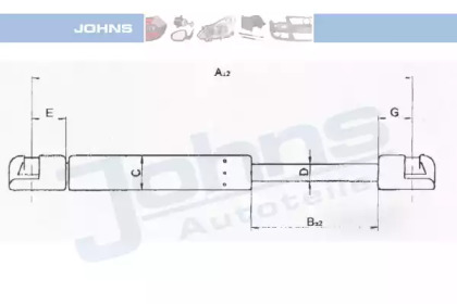 Газовая пружина JOHNS 60 19 95-93