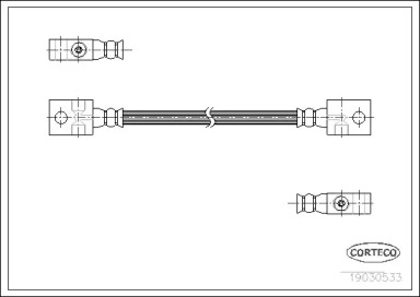 Тормозной шланг CORTECO 19030533
