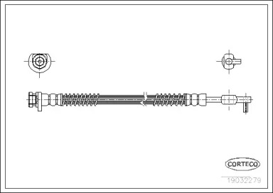 Тормозной шланг CORTECO 19032279