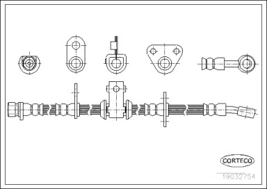 Тормозной шланг CORTECO 19032754