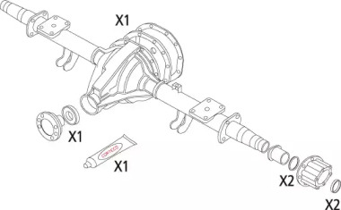Комплект прокладок, дифференциал CORTECO 19536136