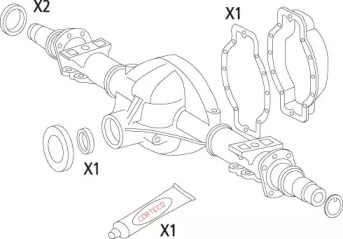Комплект прокладок, дифференциал CORTECO 19536223