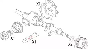 Комплект прокладок, дифференциал CORTECO 19536274
