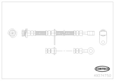 Тормозной шланг CORTECO 49374750