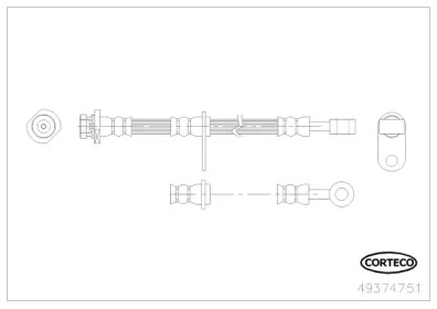 Тормозной шланг CORTECO 49374751